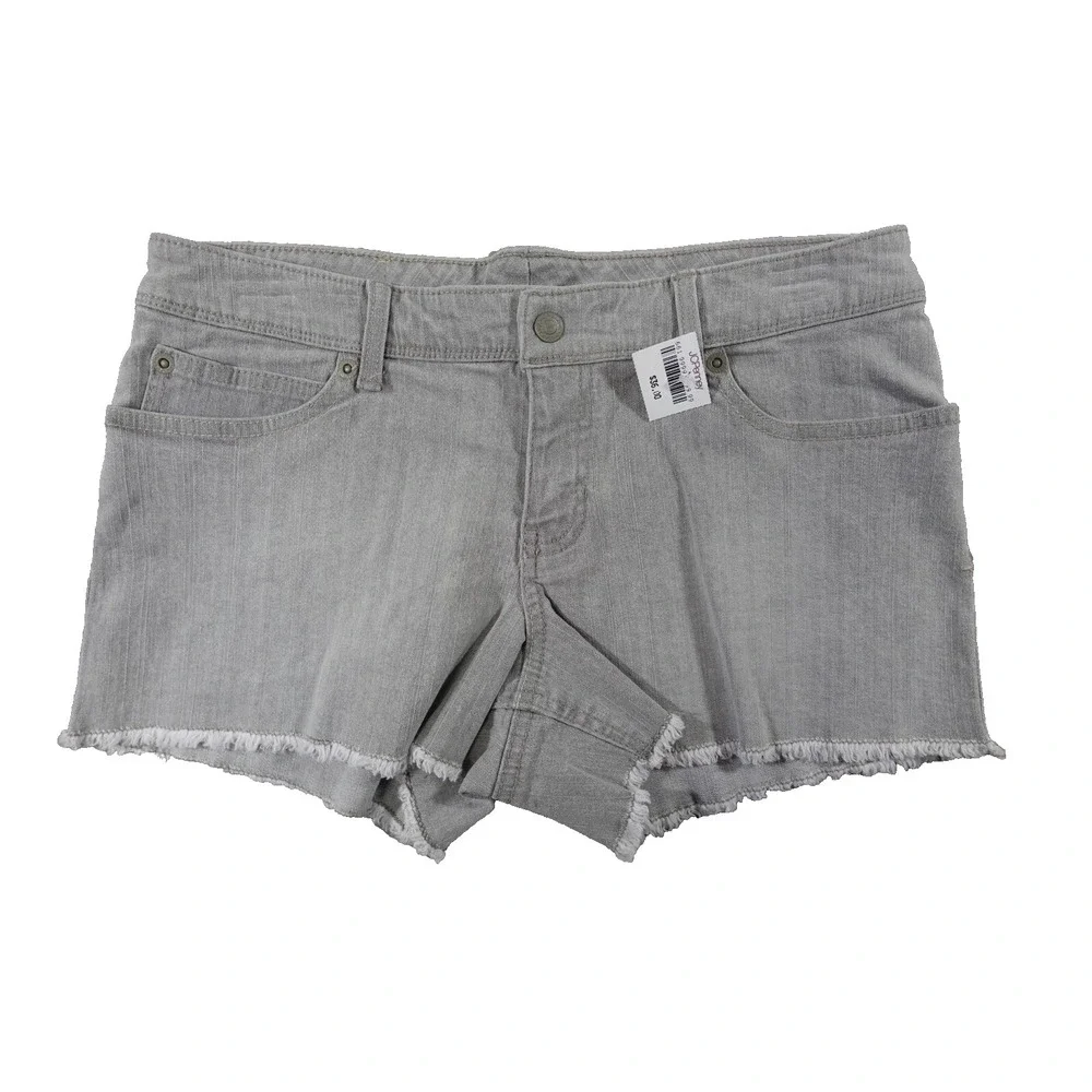 American Living Jeans Shorts Girls Size 16 Gray Frayed Stretch NWT